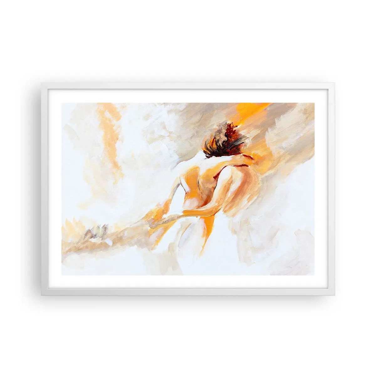 Poster in einem weißen Rahmen - Am Himmel der Nähe - 70x50 cm