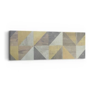 Bild auf Leinwand - Leinwandbild - Am Winkel des Dreiecks - 90x30 cm