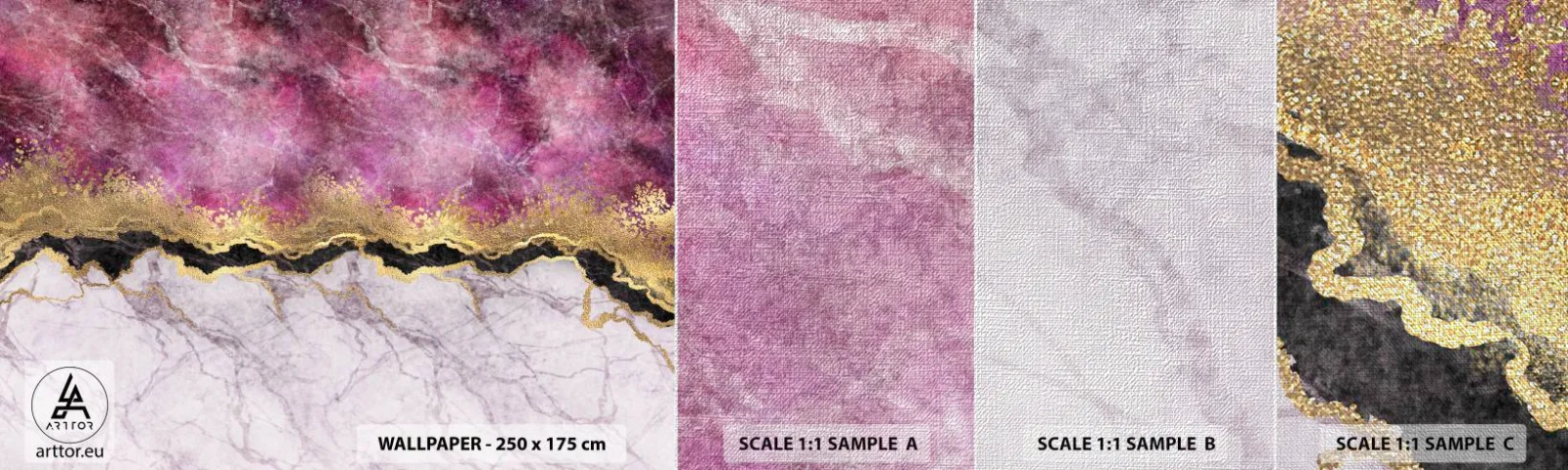 Fototapeten Muster Premium Canvas - An der Grenze - Abstraktion, Stück, Textur - 100x30 cm