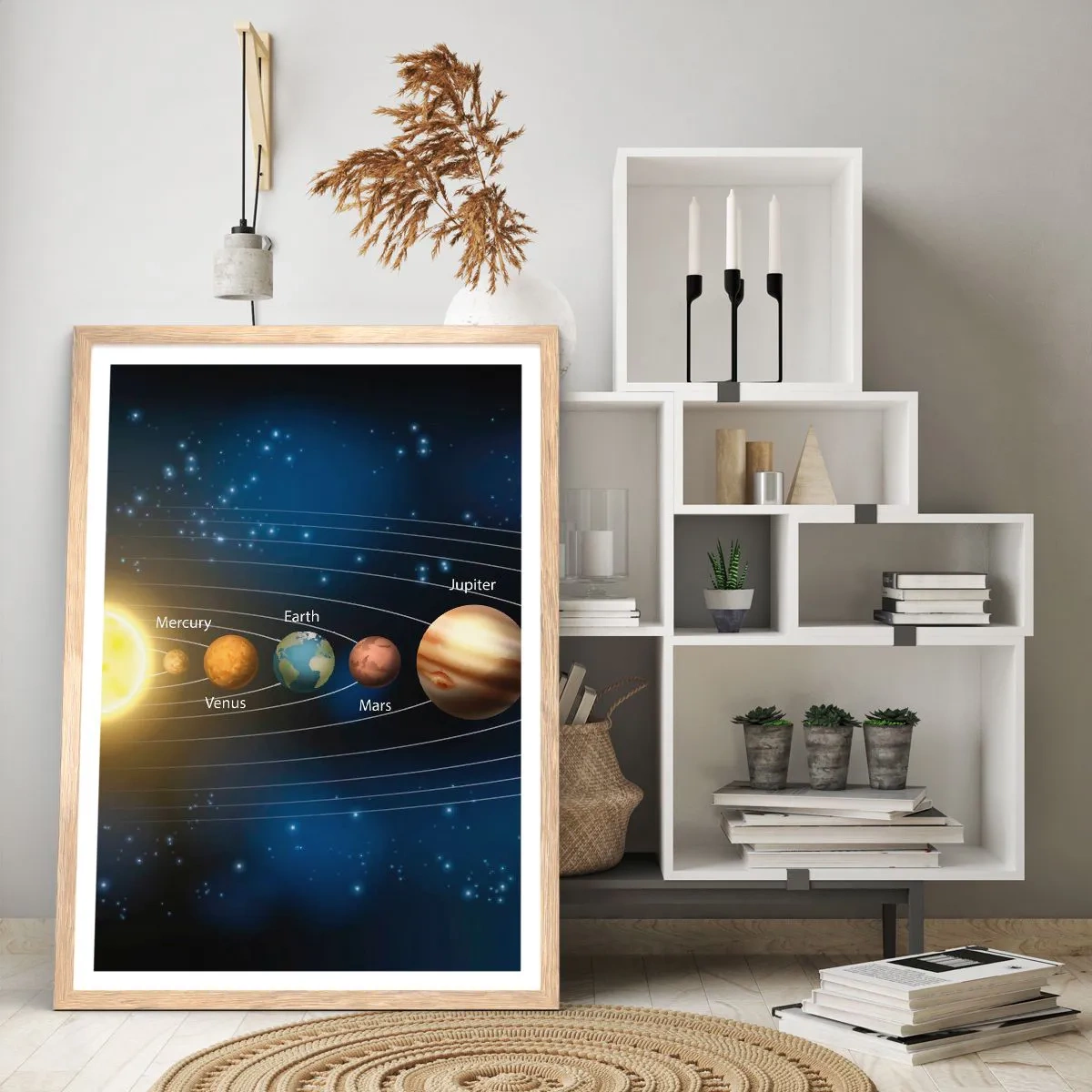 Poster in einem Rahmen aus heller Eiche - Einer von zehn - 70x100 cm