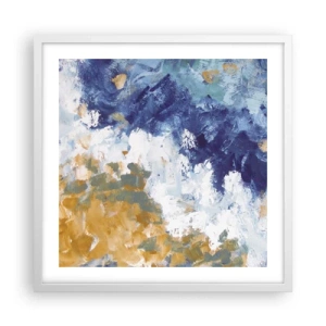 Poster in einem weißen Rahmen - Tanz der Naturelemente - 50x50 cm