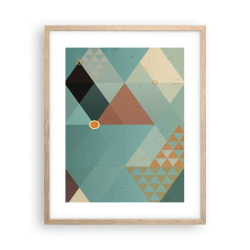 Poster in einem Rahmen aus heller Eiche - Einheit der Vielheit, Vielheit der Einheit - 40x50 cm