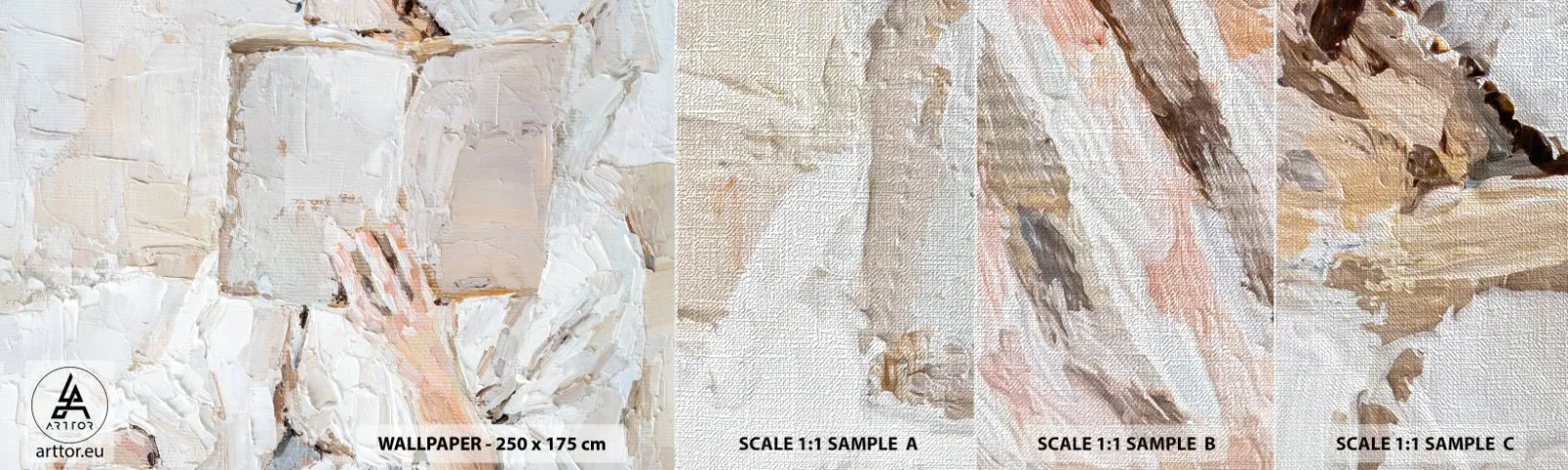 Fototapeten Muster Premium Canvas - In einer anderen Welt - Stück, Buch, Minimalismus - 100x30 cm