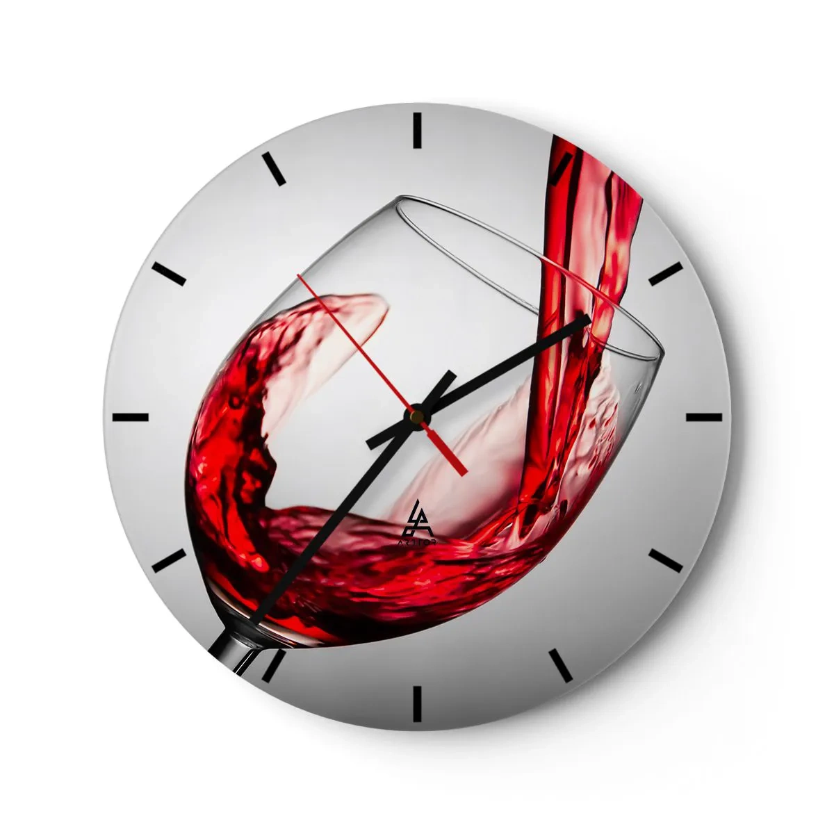 Wanduhr - Glasuhr - Farbe – Bewegung – Klang - 40x40 cm