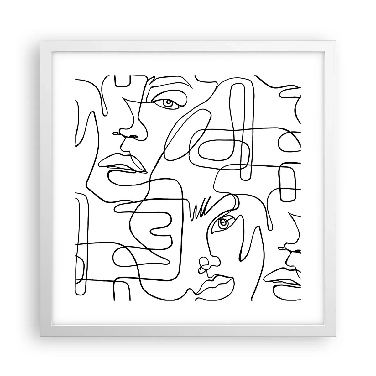 Poster in einem weißen Rahmen - In verworrenen Gefühlen - 40x40 cm