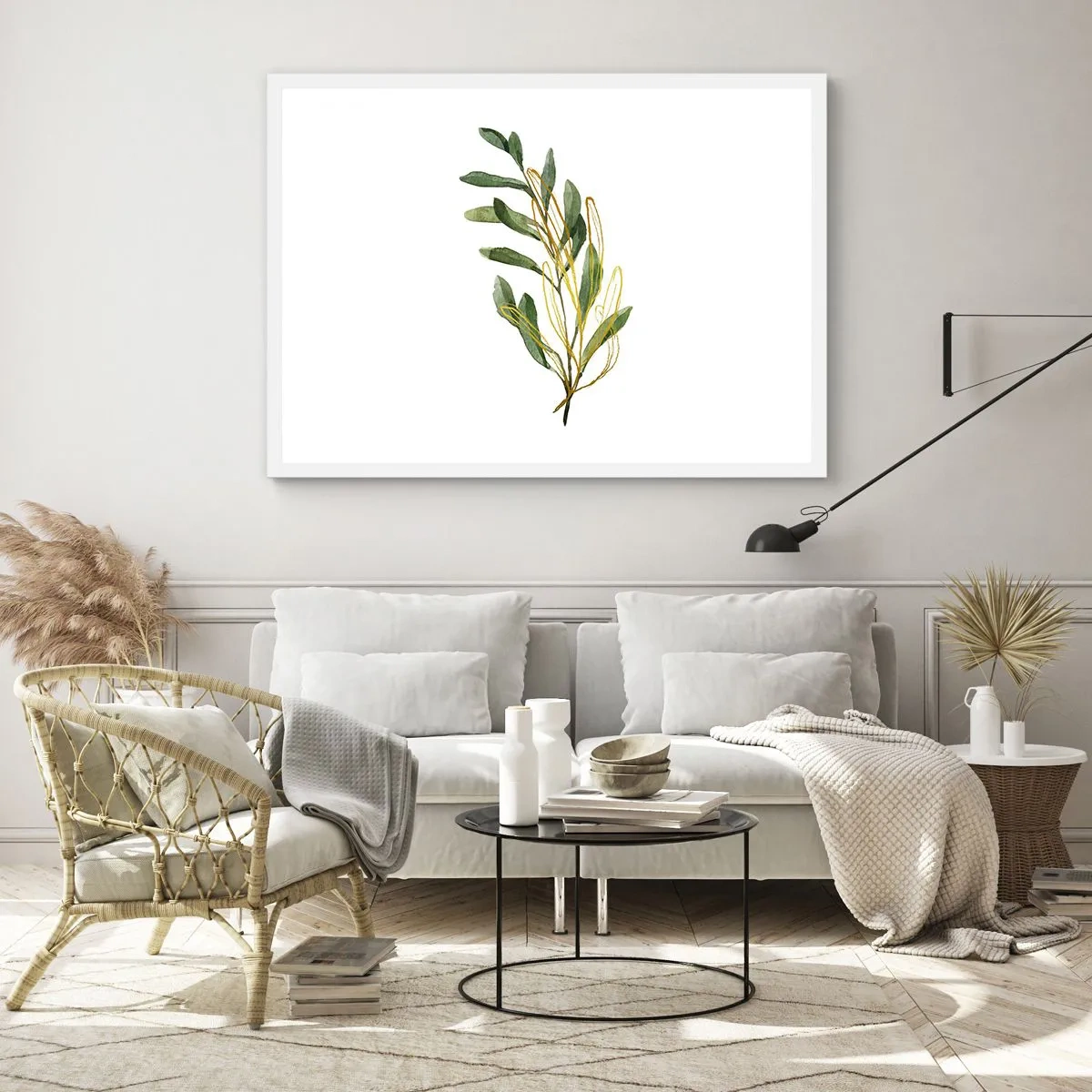 Poster in einem weißen Rahmen - Alles was gut ist - 91x61 cm