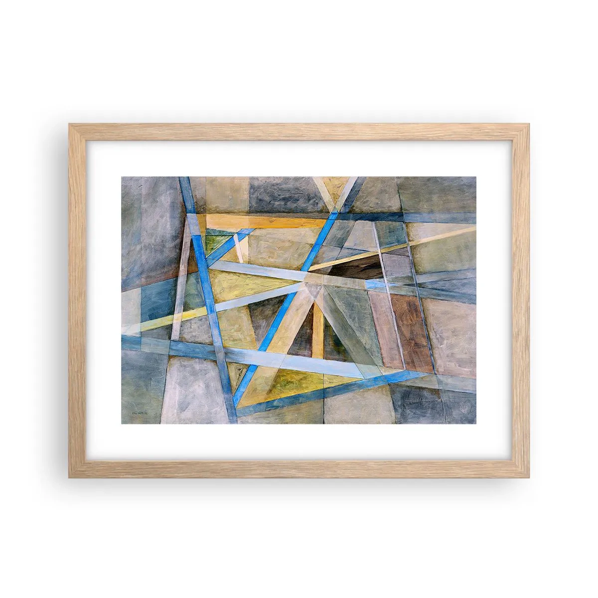 Poster in einem Rahmen aus heller Eiche - Gerade oder diagonal? - 40x30 cm