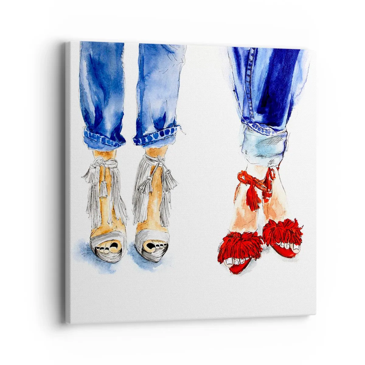 Bild auf Leinwand - Leinwandbild - Vielleicht gehen wir spazieren? - 40x40 cm