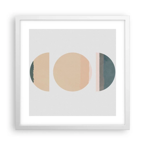 Poster in einem weißen Rahmen - Ein Rad hinter dem anderen… - 40x40 cm