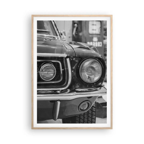 Poster in einem Rahmen aus heller Eiche - Wilder Ritt - 70x100 cm