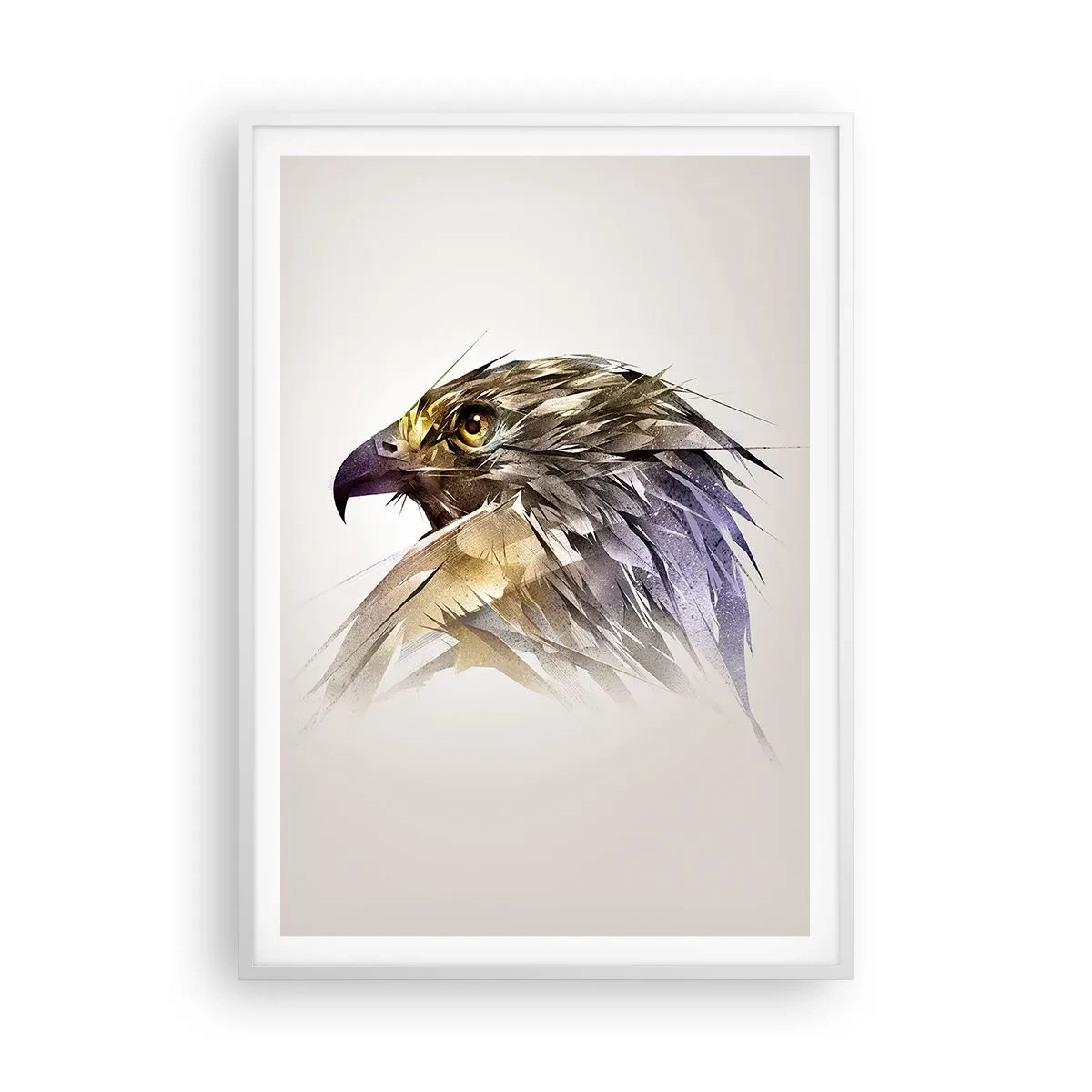 Poster in einem weißen Rahmen - Porträt eines Kriegers - 70x100 cm