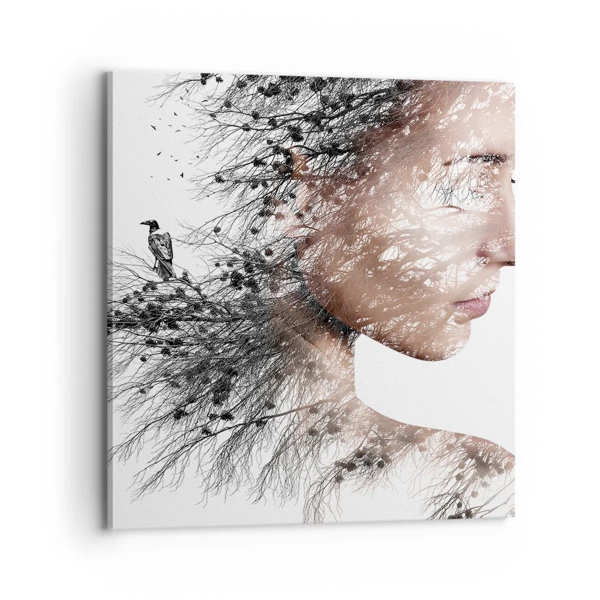 Bild auf Leinwand - Leinwandbild - Der Geist des Waldes - 70x70 cm