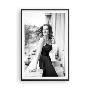 Poster in einem schwarzem Rahmen - Bestimmt ein Pariser - 61x91 cm