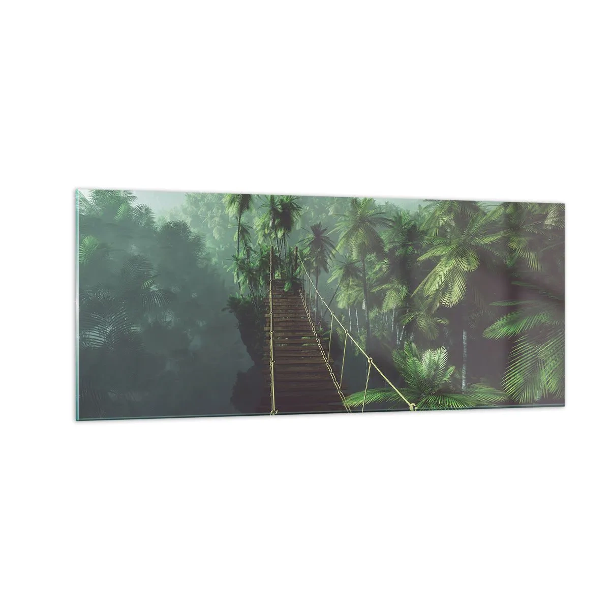 Glasbild - Bild auf glas - Über der Brandung des Grüns - 100x40 cm