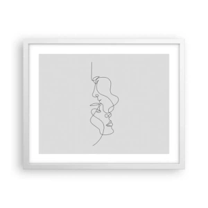 Poster in einem weißen Rahmen - Die Hitze bitterer Begierden - 50x40 cm