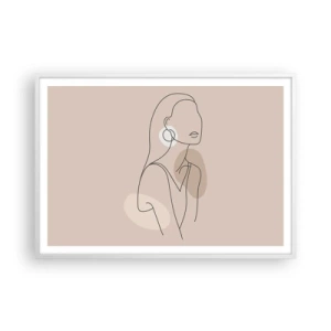 Poster in einem weißen Rahmen - Mädchenhafte Ikone - 100x70 cm