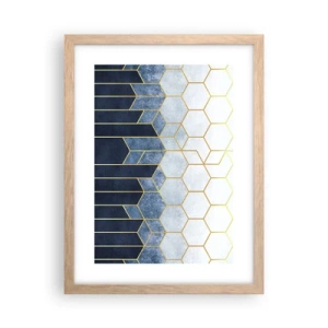 Poster in einem Rahmen aus heller Eiche - Komposition im synkopischen Rhythmus - 30x40 cm