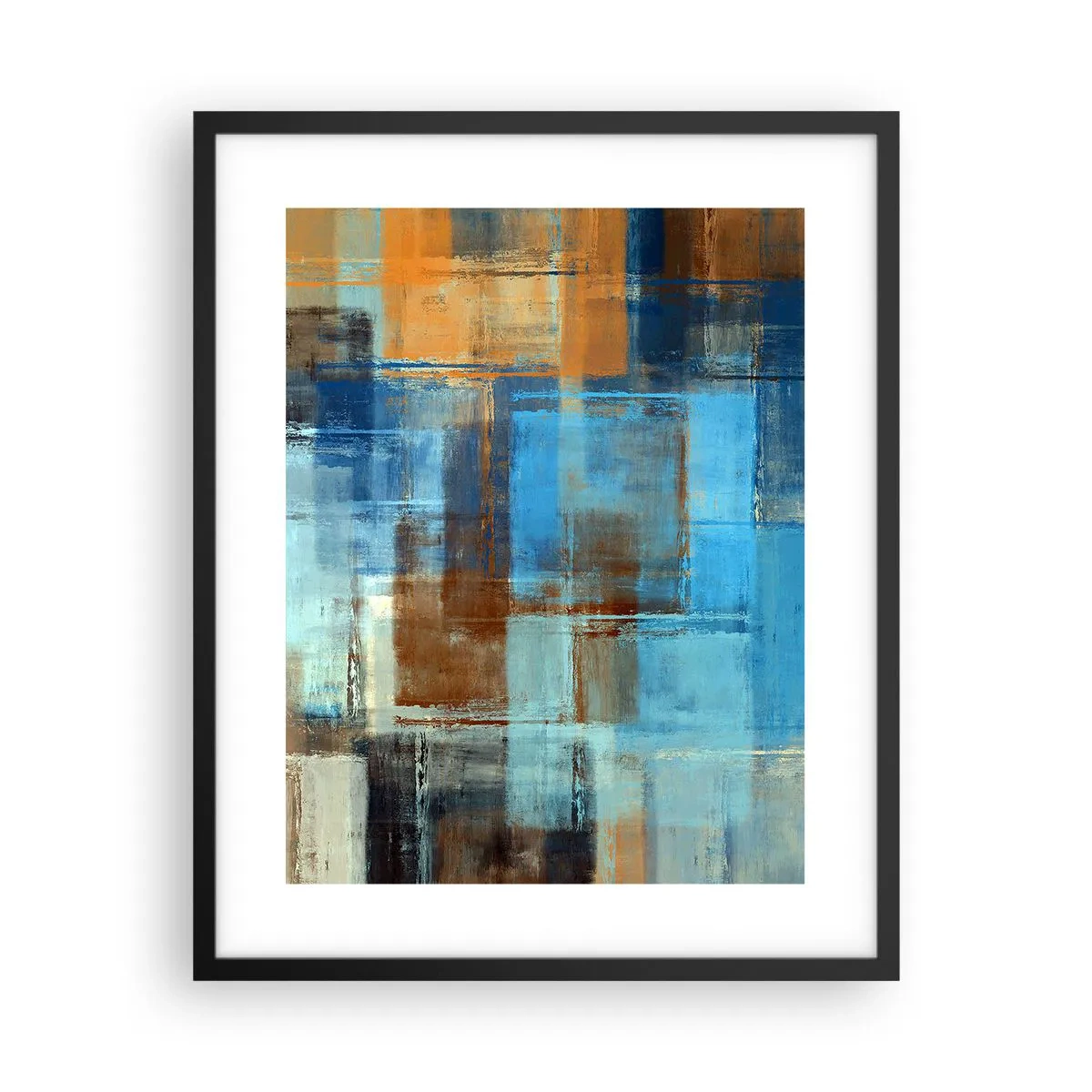 Poster in einem schwarzem Rahmen - Durch den blauen Schleier - 40x50 cm