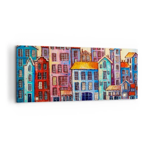 Bild auf Leinwand - Leinwandbild - Stadt wie aus einem Märchen - 100x40 cm