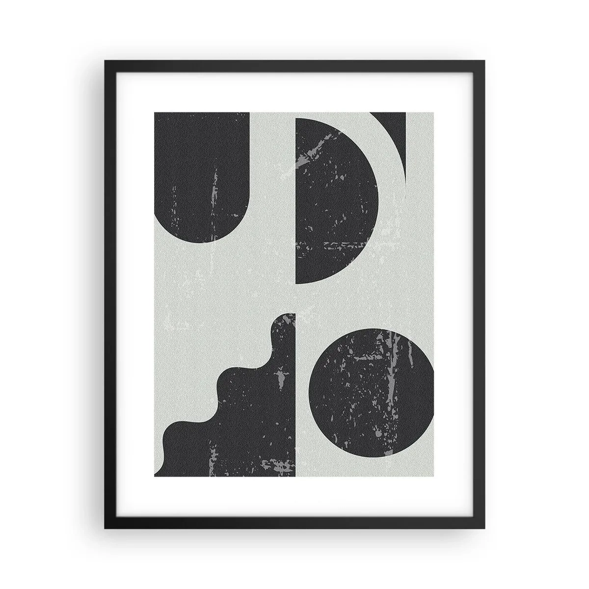 Poster in einem schwarzem Rahmen - Komposition oben und unten - 40x50 cm