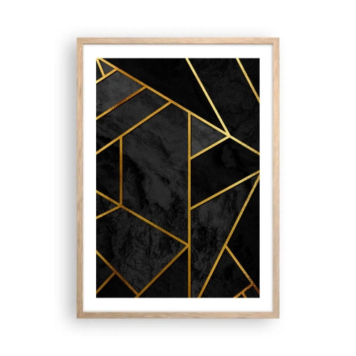 Poster in einem Rahmen aus heller Eiche - Dunkelheit und Glanz - 50x70 cm
