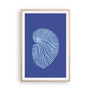 Poster in einem Rahmen aus heller Eiche - Geburt der Muschel - 61x91 cm