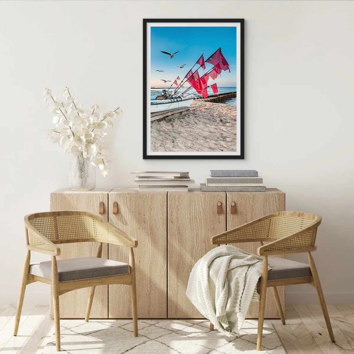 Poster in einem schwarzem Rahmen - Wohlverdiente Ruhe - 40x50 cm