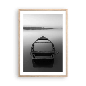 Poster in einem Rahmen aus heller Eiche - Sehnsucht und Melancholie - 50x70 cm