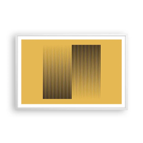 Poster in einem weißen Rahmen - Quadratur der Gegensätze - 91x61 cm
