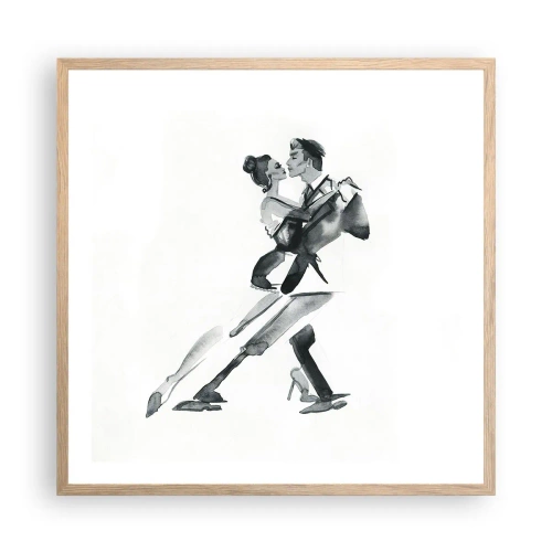 Poster in einem Rahmen aus heller Eiche - In einem Schlag - 60x60 cm