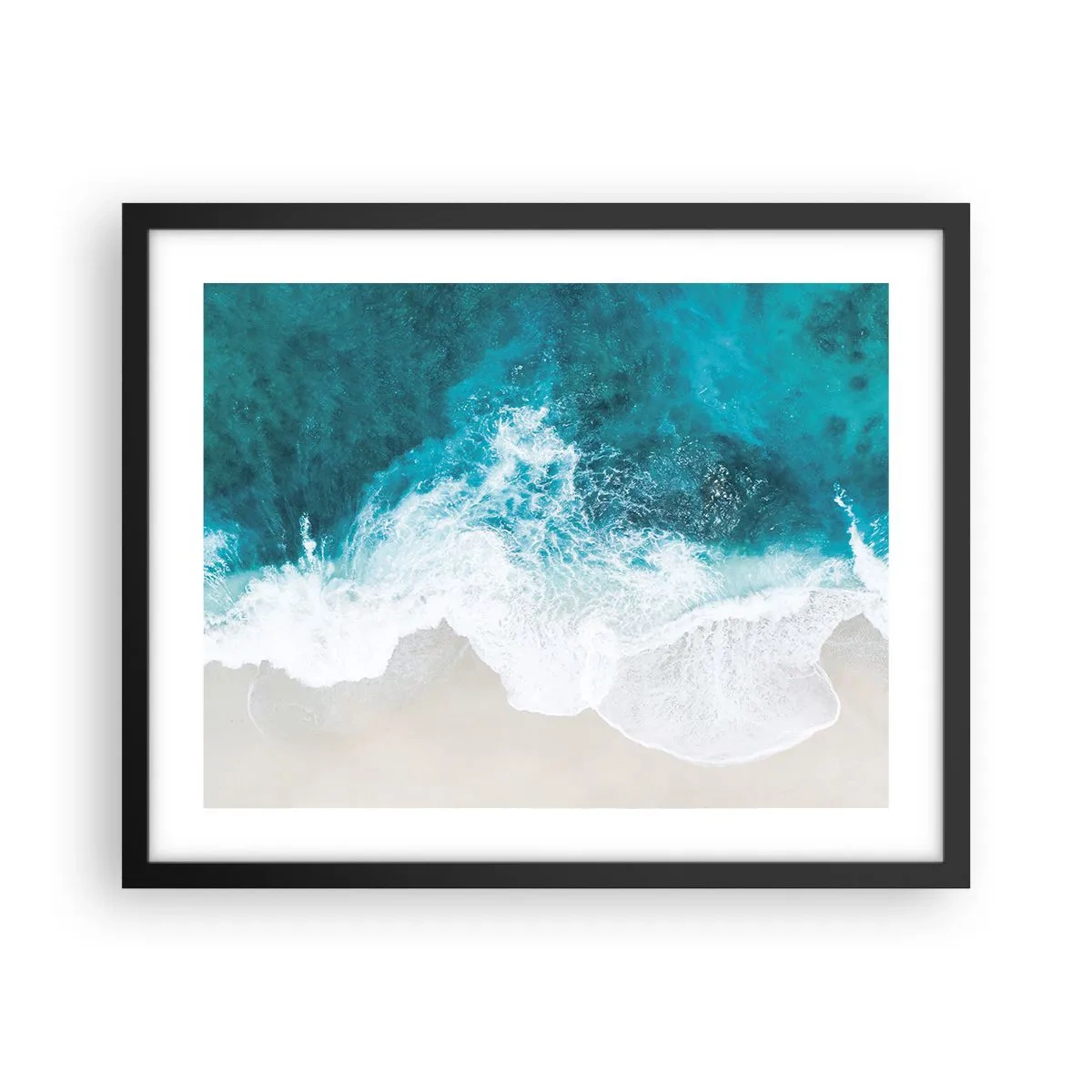 Poster in einem schwarzem Rahmen - Natürliche Liebkosung - 50x40 cm