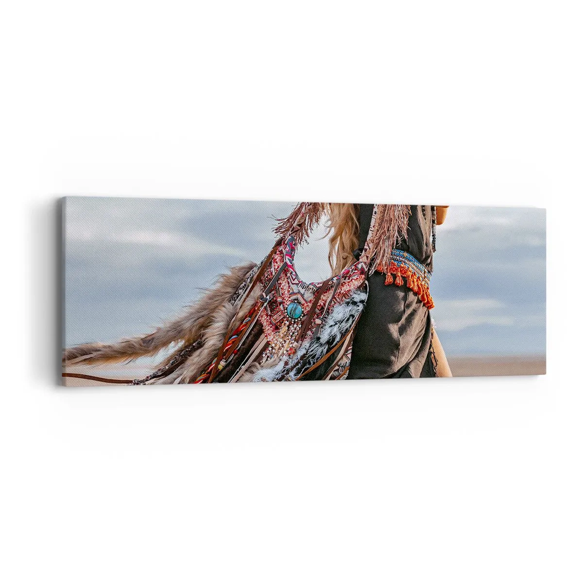 Bild auf Leinwand - Leinwandbild - Das Mädchen des Schamanen - 90x30 cm