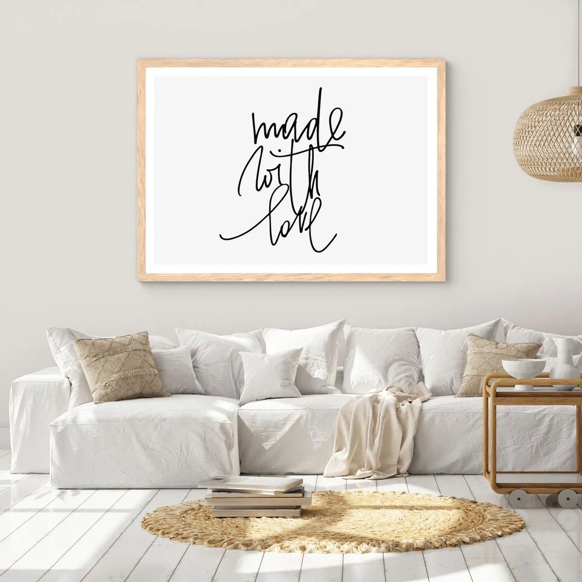 Poster in einem Rahmen aus heller Eiche - Die beste Marke - 40x30 cm