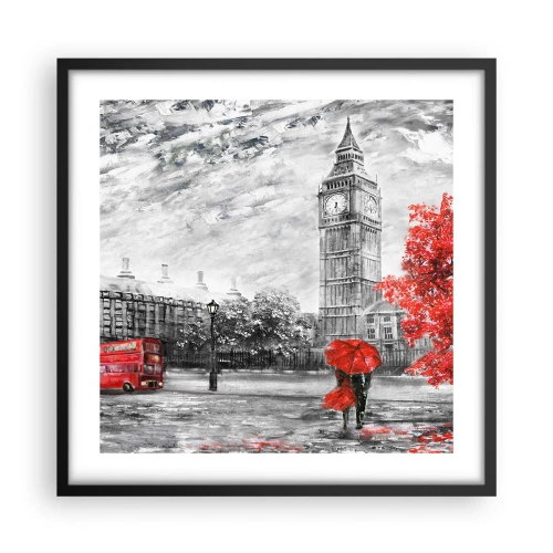 Poster in einem schwarzem Rahmen - Ein aufregender Tag - 50x50 cm