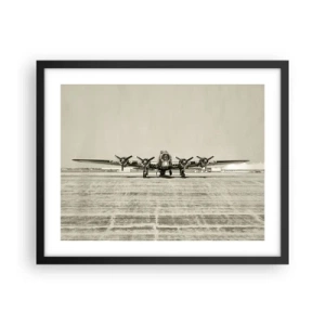 Poster in einem schwarzem Rahmen - Wie immer bereit - 50x40 cm