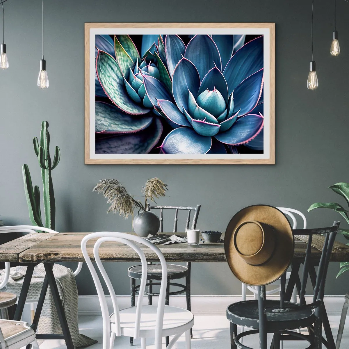 Poster in einem Rahmen aus heller Eiche - Lebenskraft - 70x50 cm