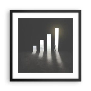 Poster in einem schwarzem Rahmen - Erfolg – ​​Impression - 40x40 cm