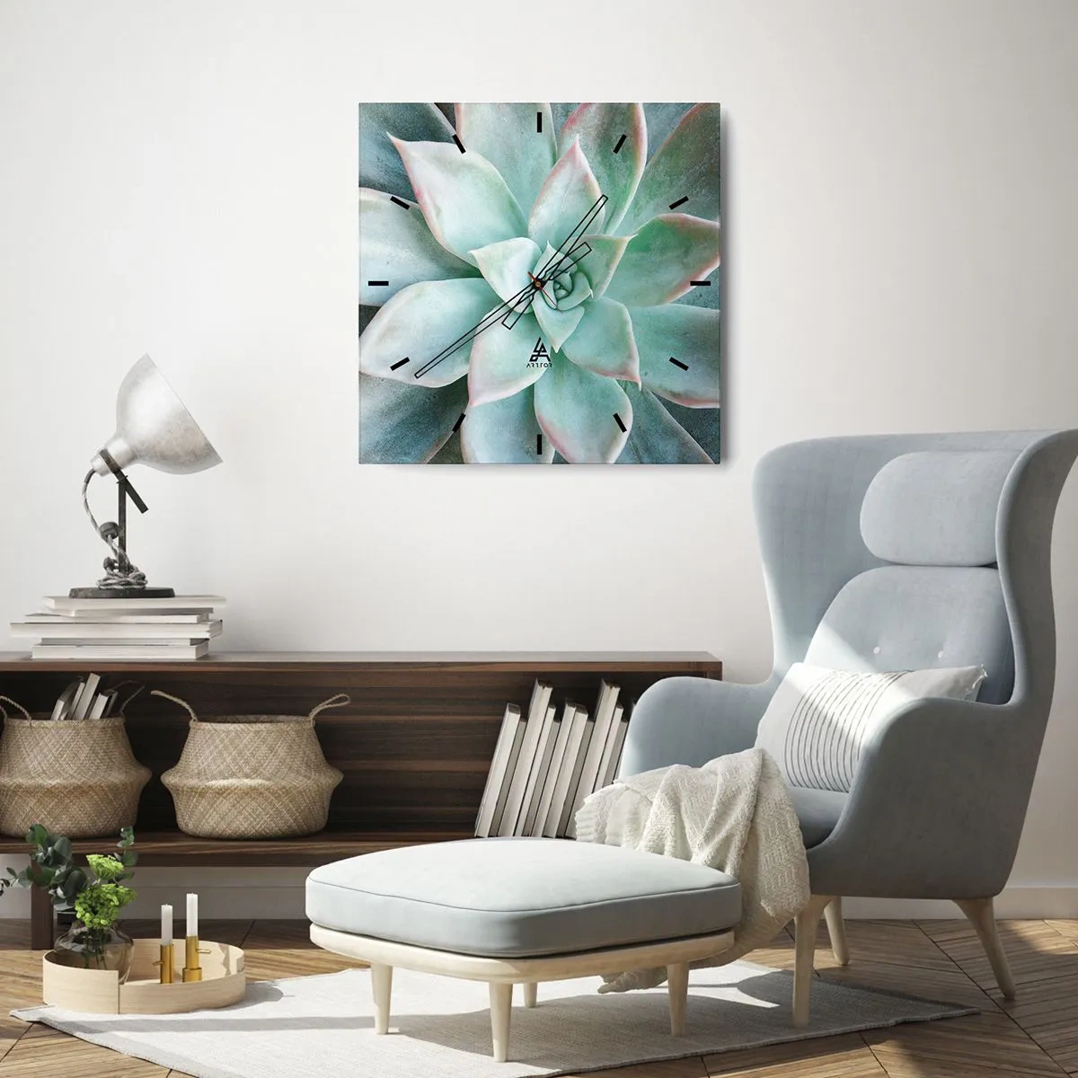 Wanduhr - Glasuhr - Das Herz der Wüste - 30x30 cm