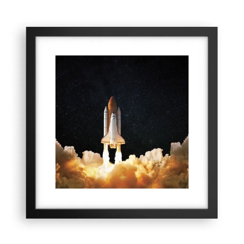 Poster in einem schwarzem Rahmen - Ad Astra! - 30x30 cm