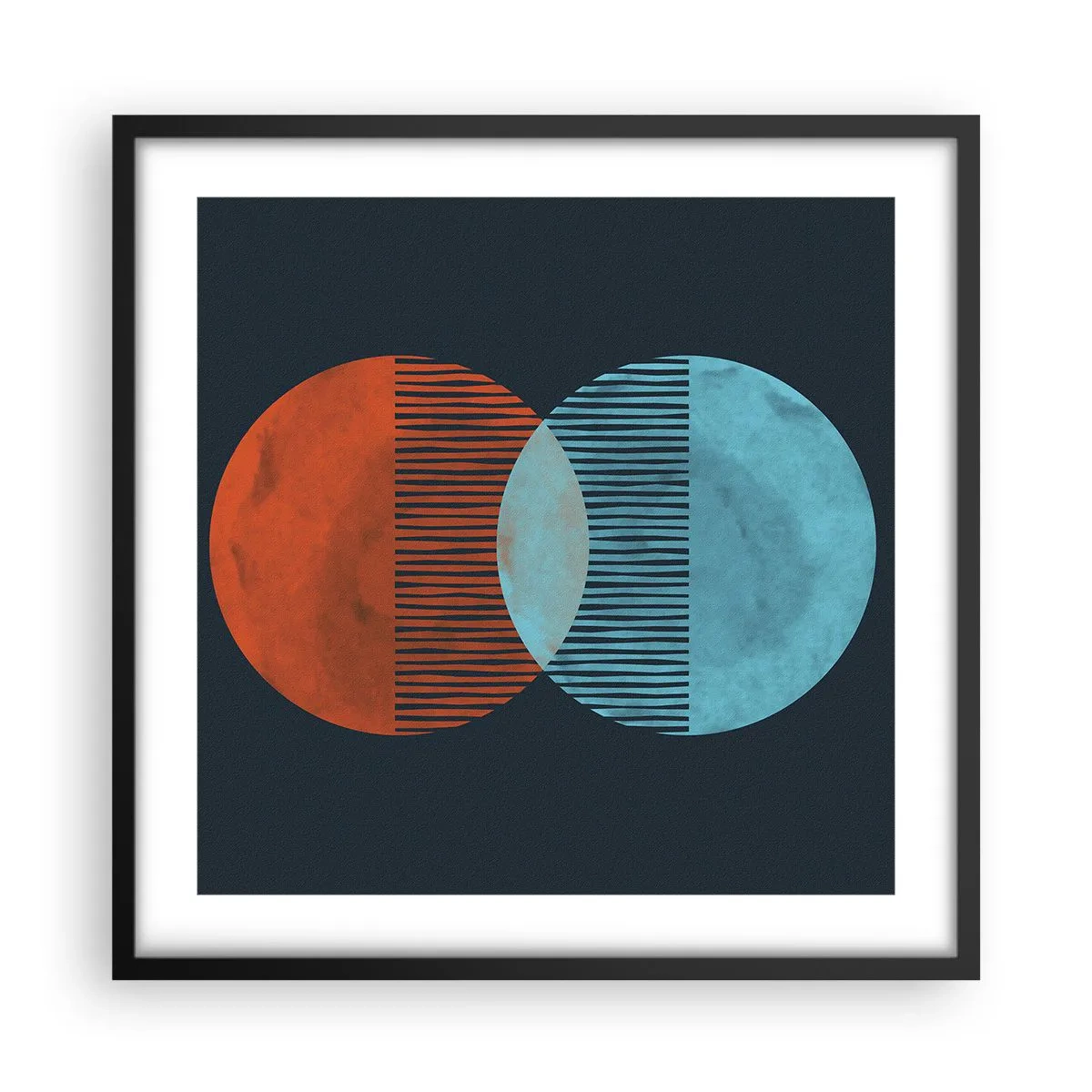 Poster in einem schwarzem Rahmen - Astronomische Fantasie - 50x50 cm