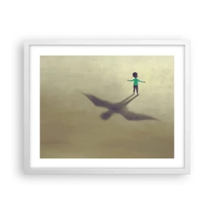 Poster in einem weißen Rahmen - Der Held der Zukunft - 50x40 cm