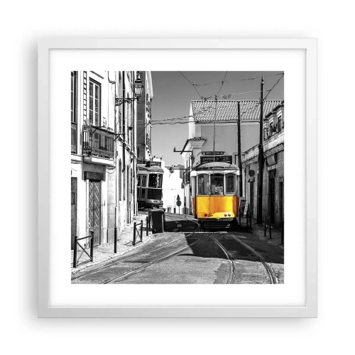 Poster in einem weißen Rahmen - Der Geist von Lissabon - 40x40 cm