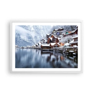 Poster in einem weißen Rahmen - In winterlicher Dekoration - 70x50 cm