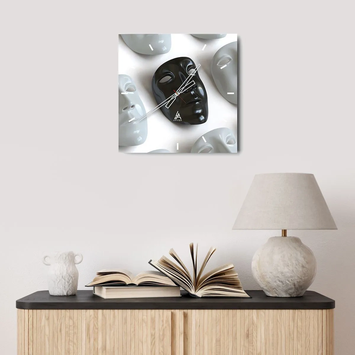 Wanduhr - Glasuhr - Wie hebt man sich ab? - 30x30 cm