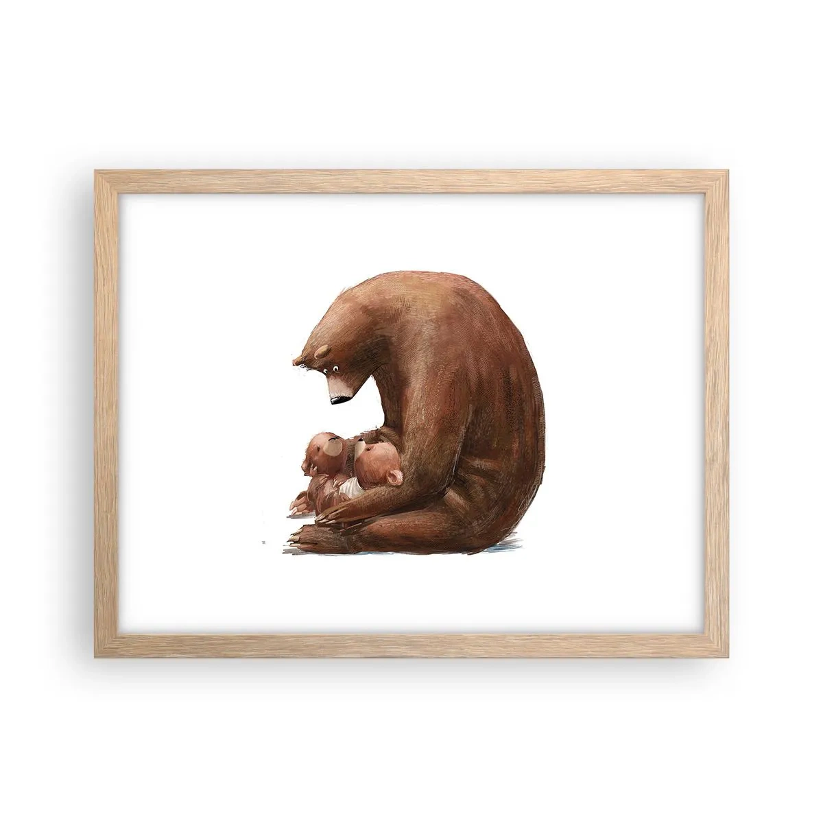 Poster in einem Rahmen aus heller Eiche - Süße Träume, Kinder - 40x30 cm