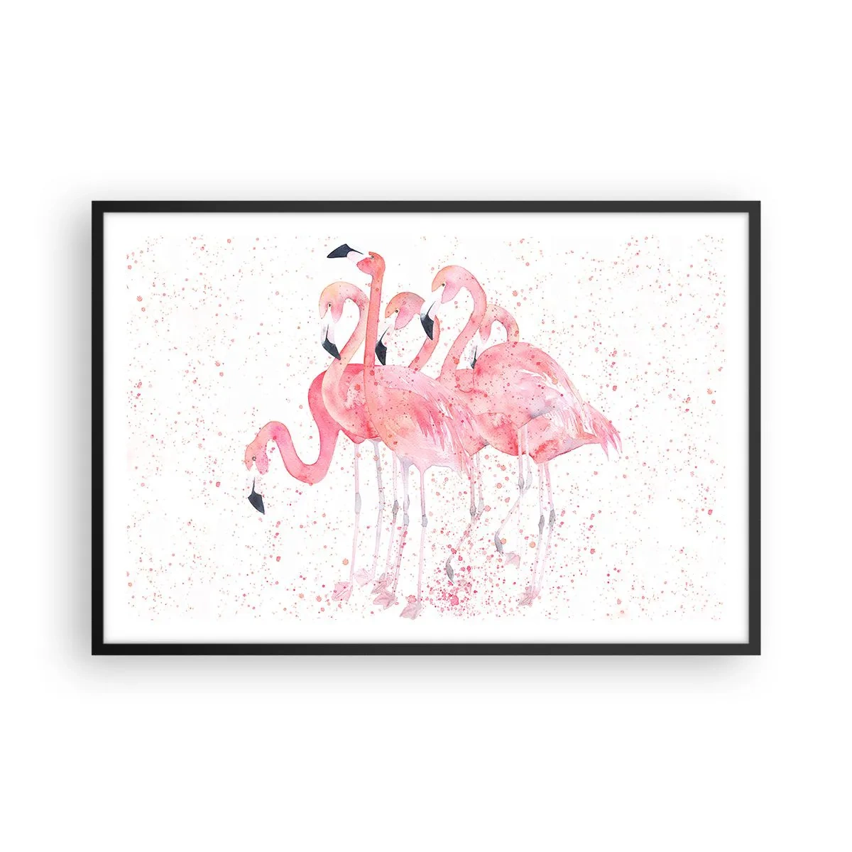 Poster in einem schwarzem Rahmen - Rosa Ensemble - 91x61 cm