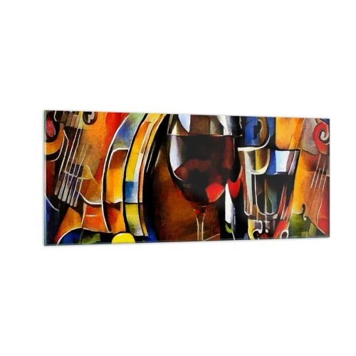 Glasbild - Bild auf glas - Und die Welt nimmt Farben an - 100x40 cm