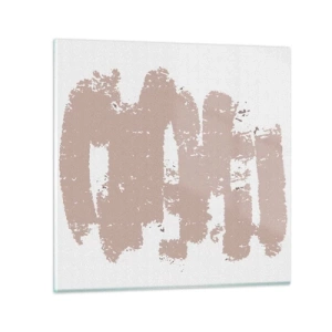 Glasbild - Bild auf glas - Abstraktion in zartem Rosa - 40x40 cm