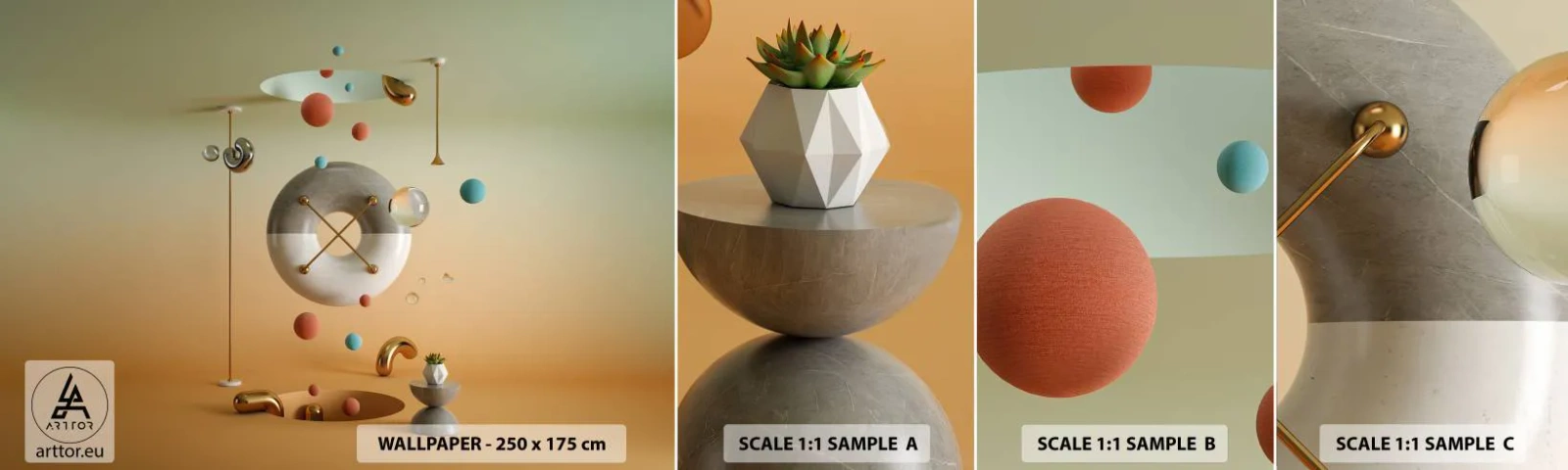 Fototapetenmuster Standard Eco - Alles kann passieren - Abstraktion, Surrealismus, 3D - 100x30 cm