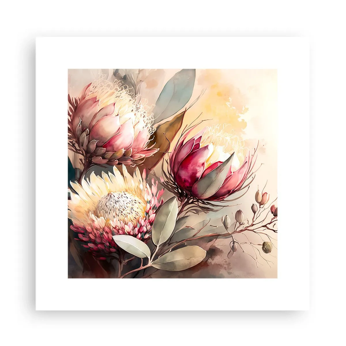 Poster - Im Profil und en face - 30x30 cm